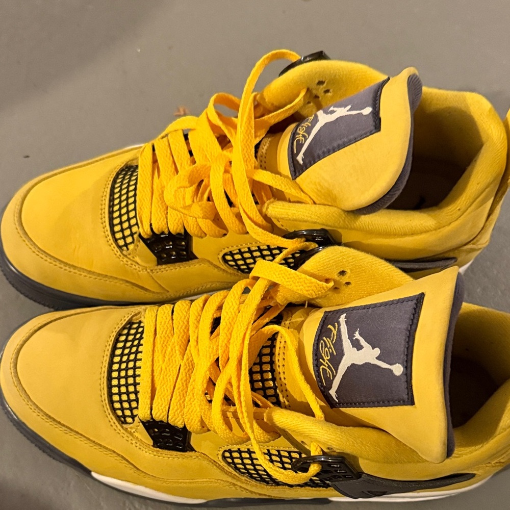 Jordan 4 Men's Sneakers in Bold Yellow and Black